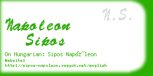 napoleon sipos business card